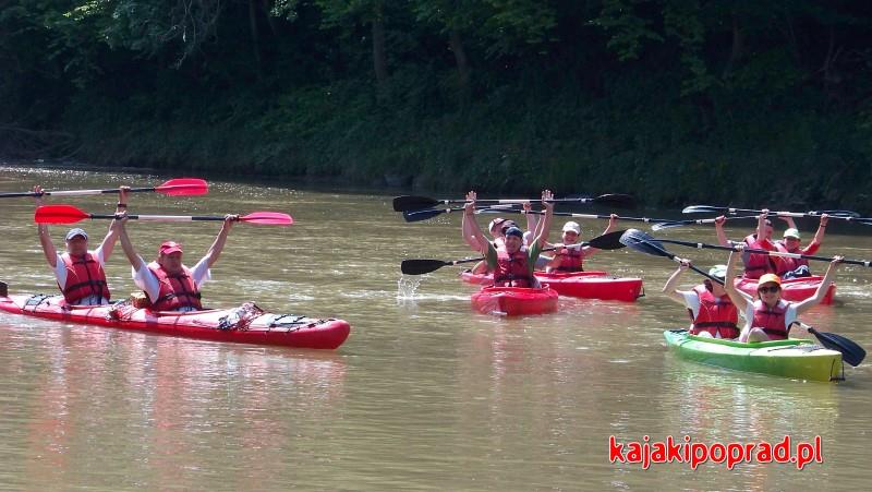 Wyprawa kajakowa Popradem.