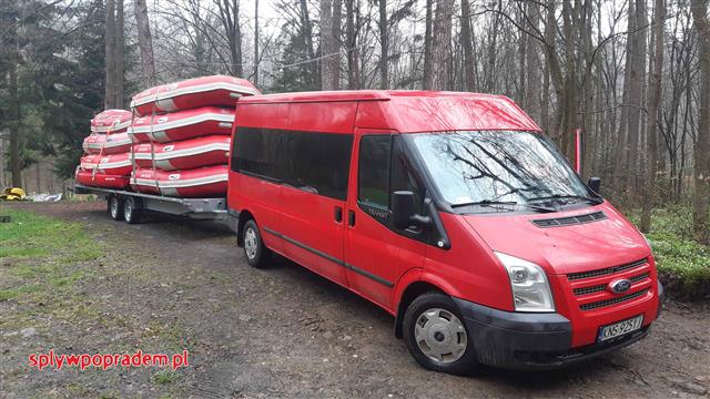 Od maja  nowa przyczepa na spływach Popradem.